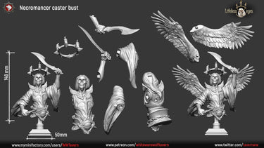 Necromancer Caster Bust
